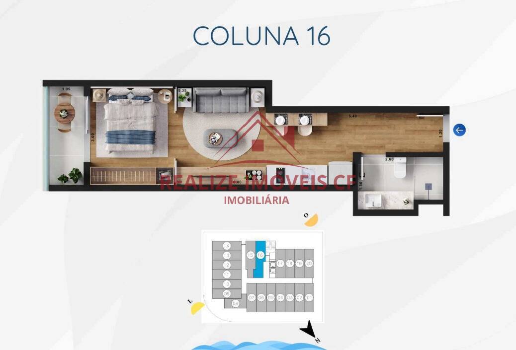 Apartamento à venda com 1 quarto, 31m² - Foto 18