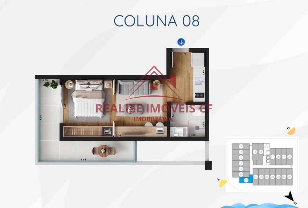 Apartamento à venda com 1 quarto, 31m² - Foto 16