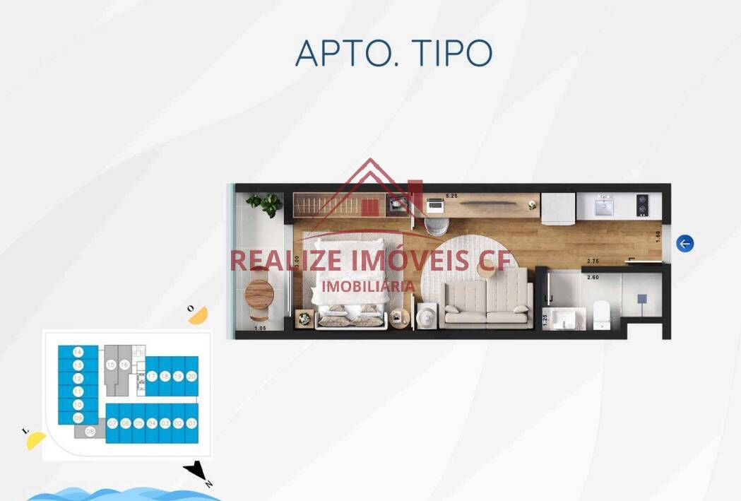 Apartamento à venda com 1 quarto, 31m² - Foto 15